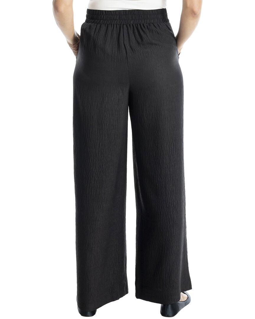 Max Studio Texture Woven Pleated Wide Leg Pant