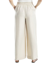 Max Studio Texture Woven Pleated Wide Leg Pant