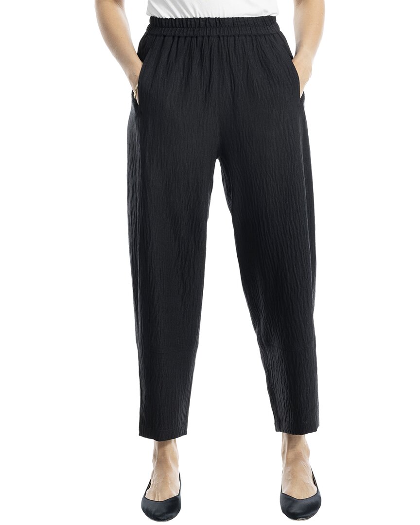 Max Studio Two-Tone Textured Woven Linen-Blend Pant