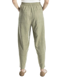 Max Studio Two-Tone Textured Woven Linen-Blend Pant