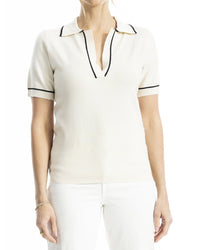 Max Studio V-Neck Polo Sweater