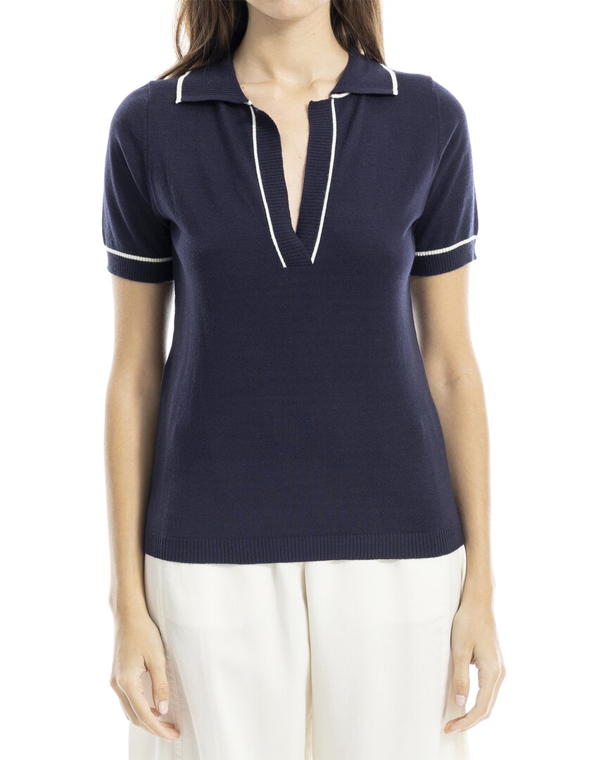 Max Studio V-Neck Polo Sweater