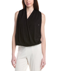 Max Studio Linen-Blend Wrap Sweater