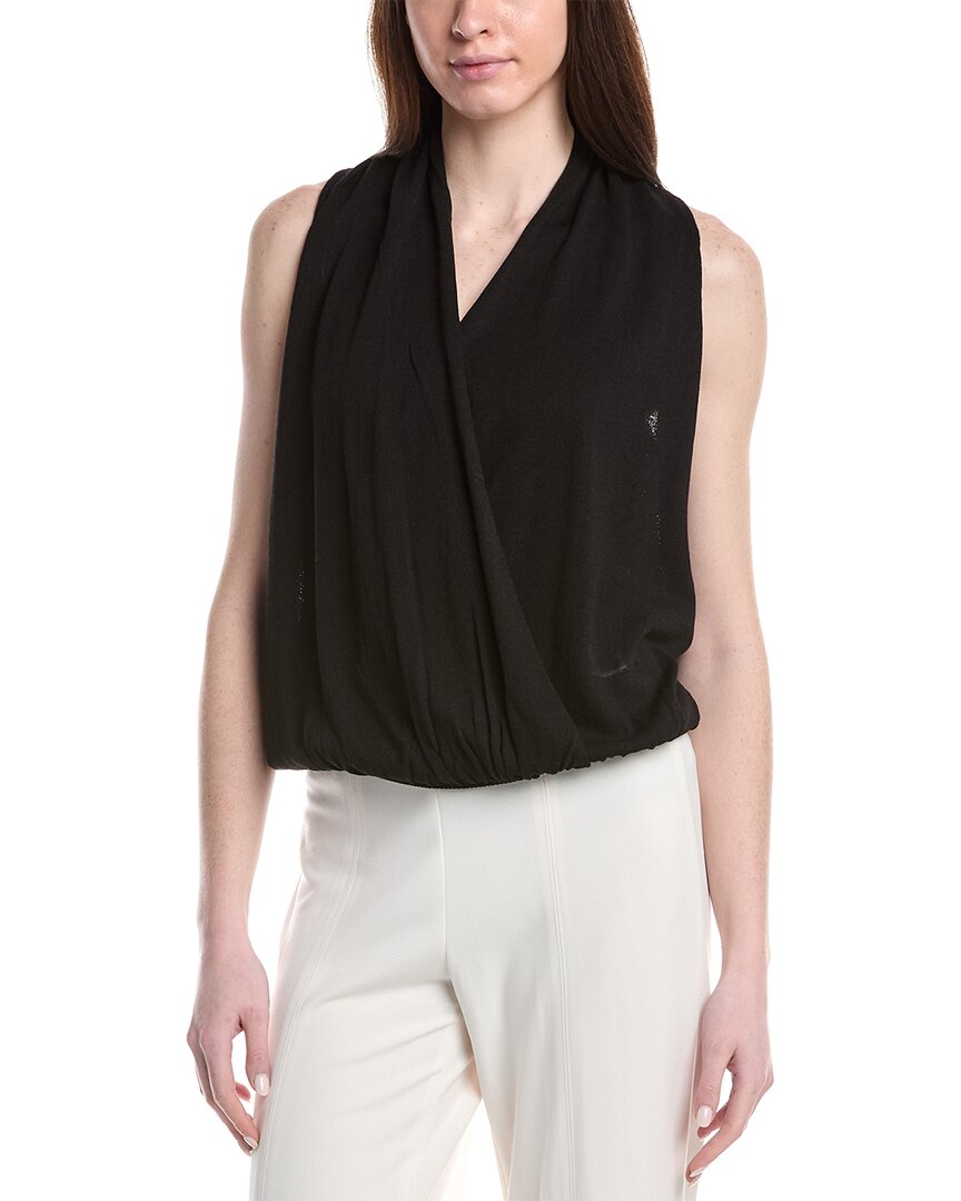 Max Studio Linen-Blend Wrap Sweater