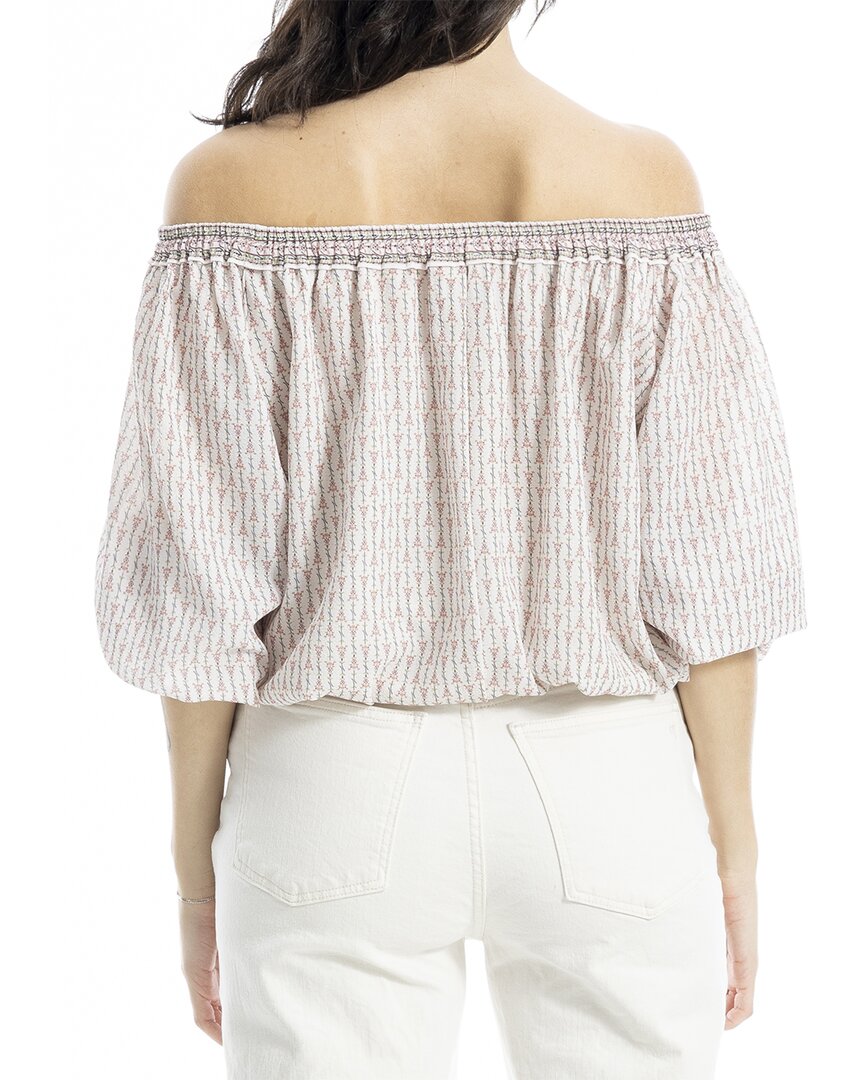 Max Studio Smock Neck Bubble Hem Blouse