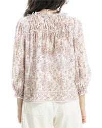 Max Studio V-Neck Puff Sleeve Top