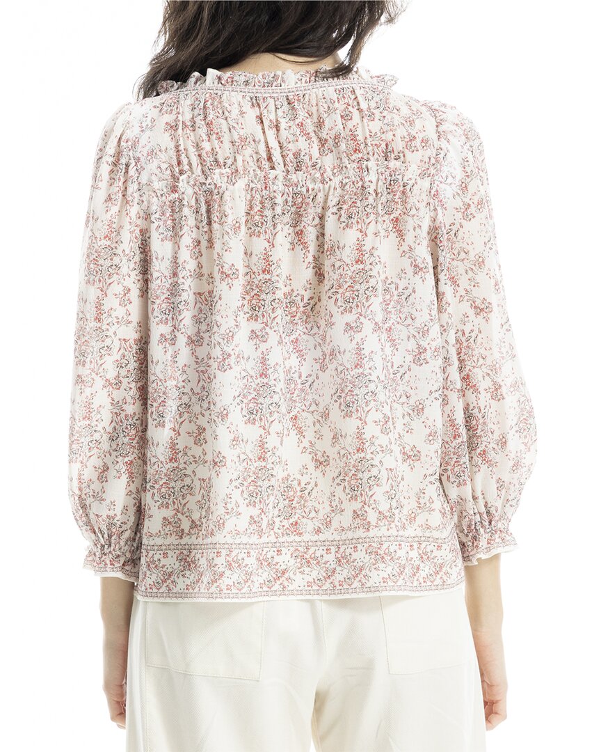Max Studio V-Neck Puff Sleeve Top