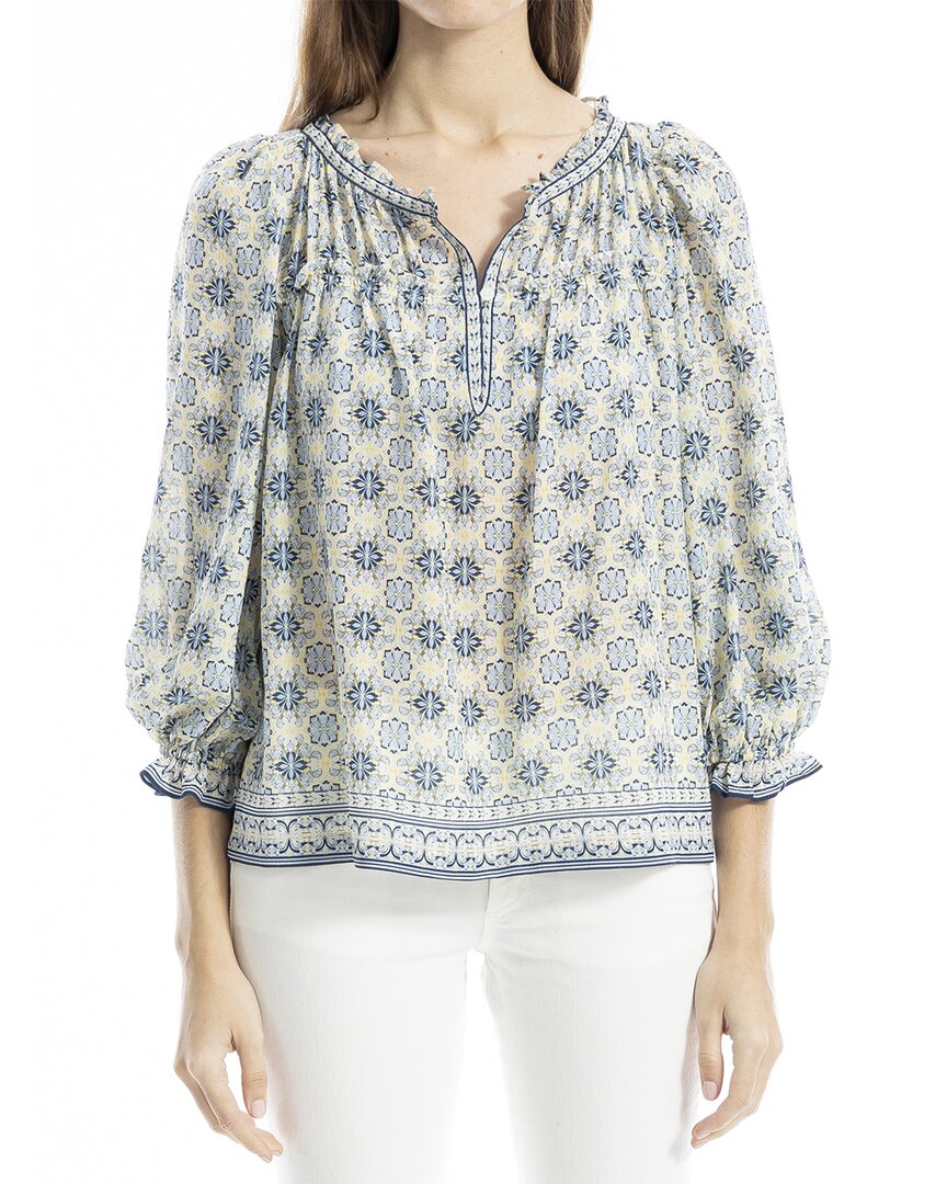 Max Studio V-Neck Puff Sleeve Top