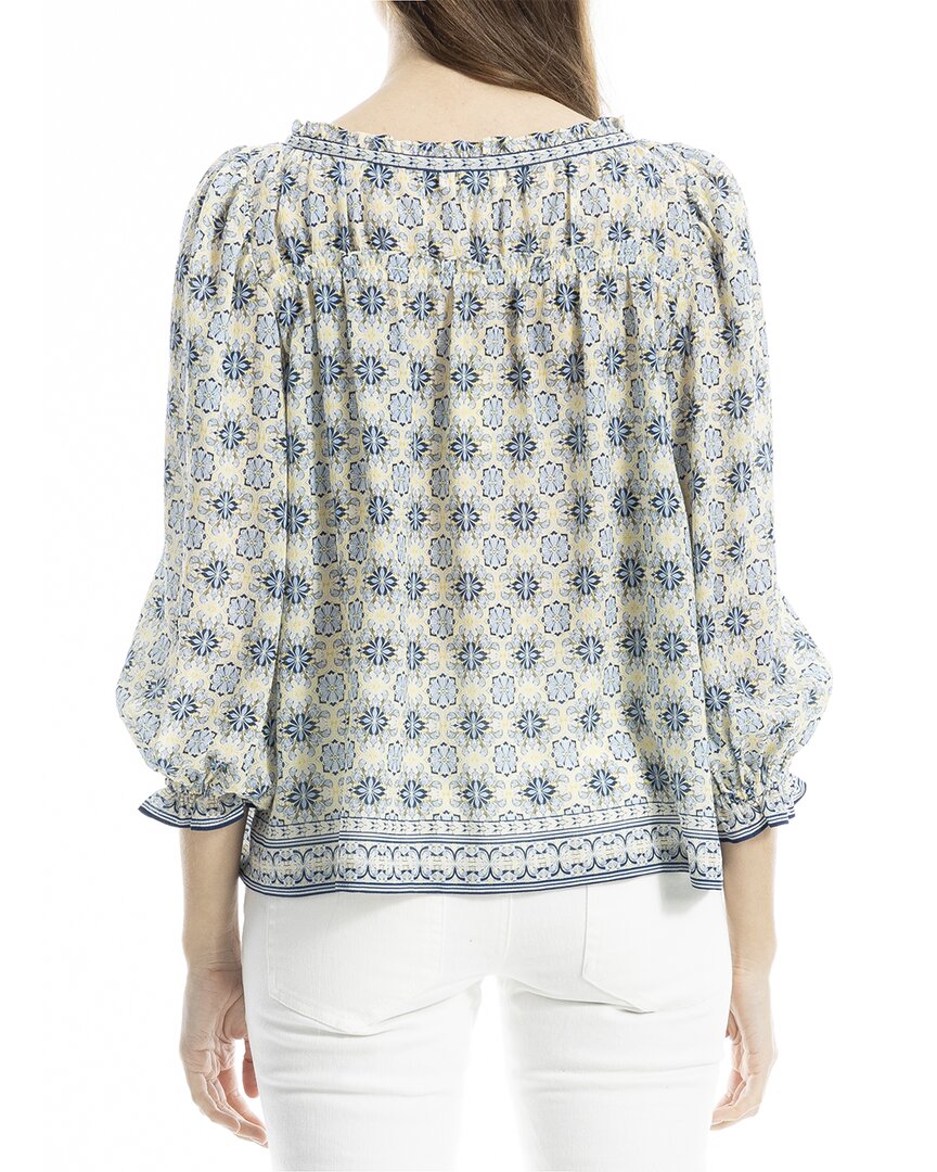 Max Studio V-Neck Puff Sleeve Top