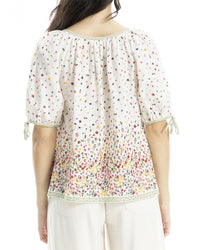 Max Studio Tie-Sleeve Blouse
