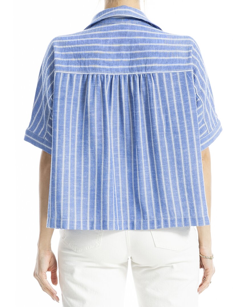 Max Studio Collared Button-Front Blouse