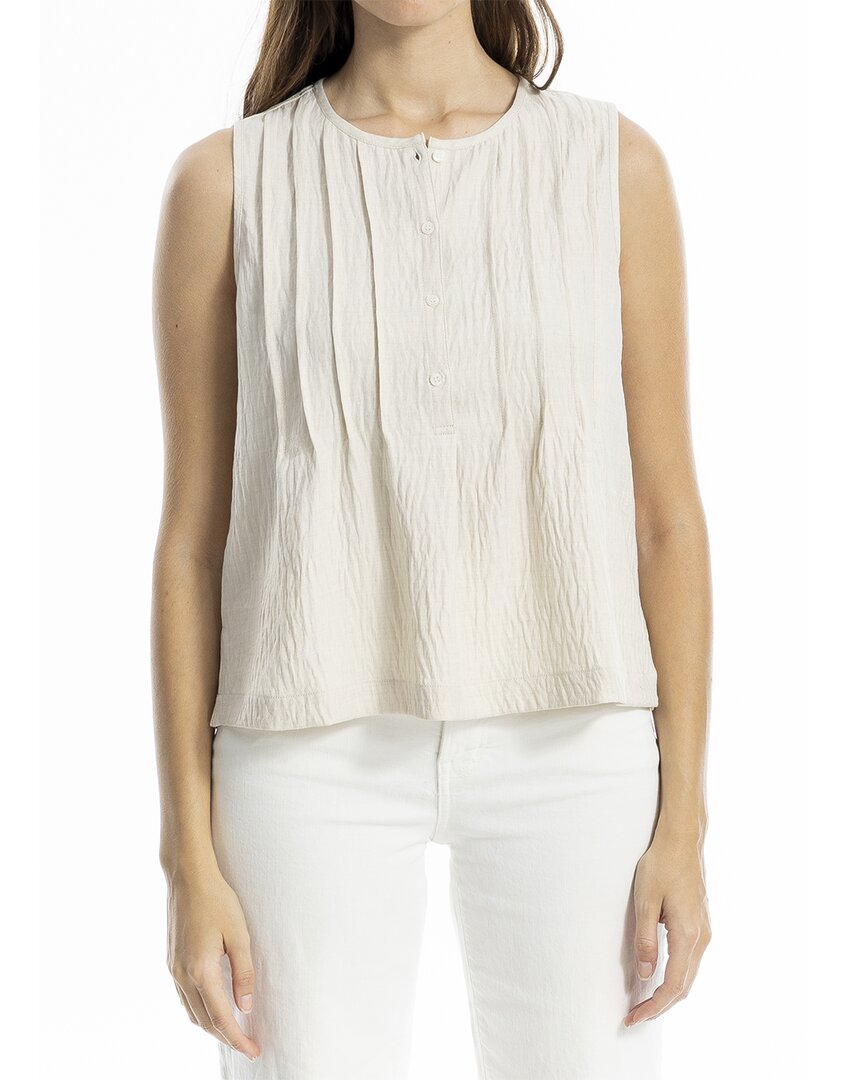 Max Studio Pleated Button-Front Blouse