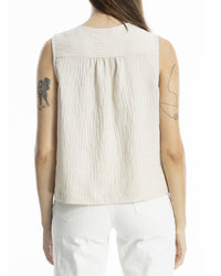 Max Studio Pleated Button-Front Blouse