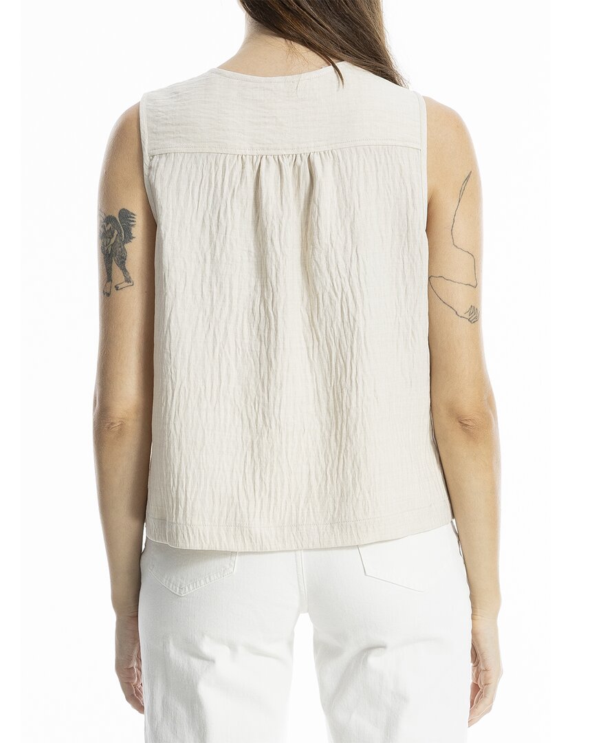 Max Studio Pleated Button-Front Blouse