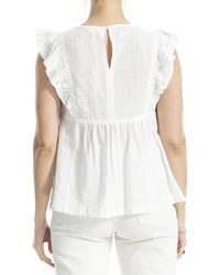Max Studio Cap Sleeve Lace Insert Blouse