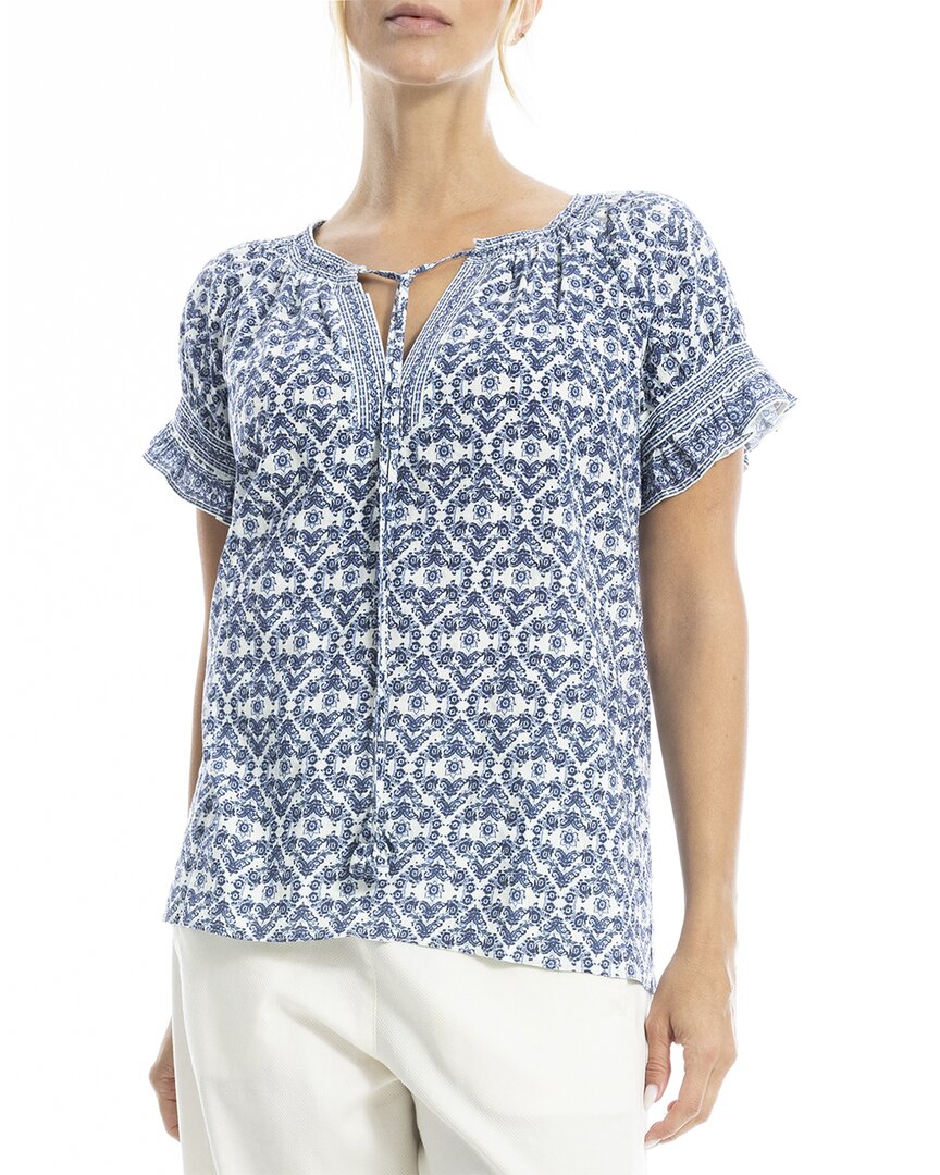 Max Studio Ruffle Detail Short Sleeve Top