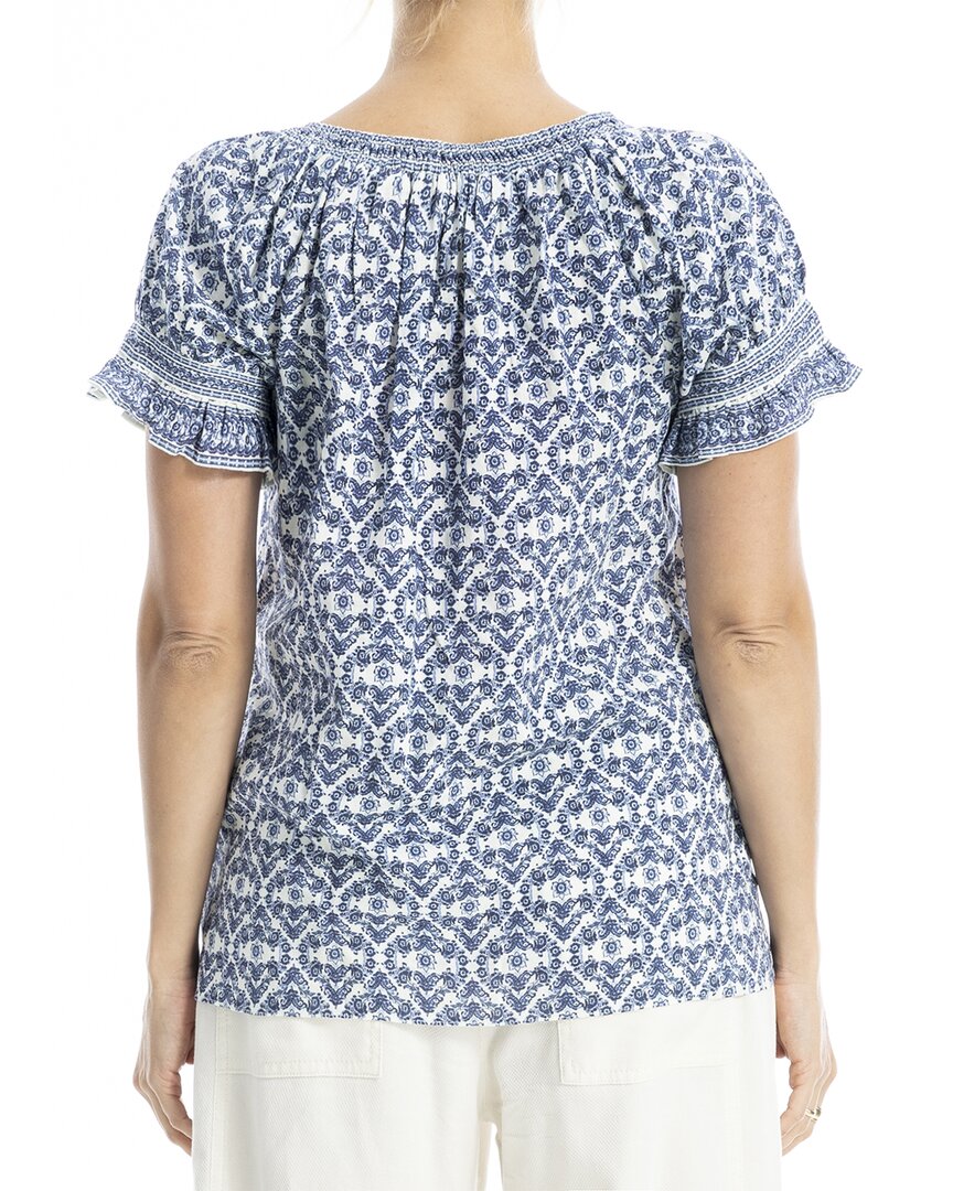 Max Studio Ruffle Detail Short Sleeve Top