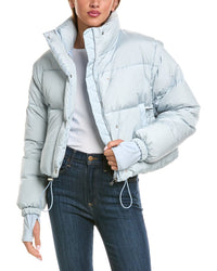 SAM. Sam. Zip-Off Sleeve Cropped Down Puffer Coat