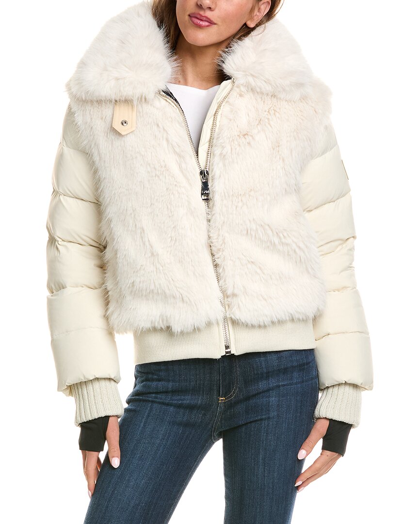SAM. Sam. Down Leather-Trim Bomber Jacket