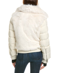 SAM. Sam. Down Leather-Trim Bomber Jacket