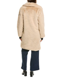 SAM. Sam. Long Leather-Trim Coat