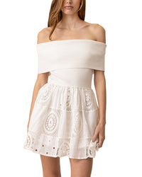 Line & Dot Biva Mix Media Mini Dress