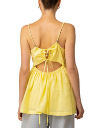 Line & Dot Calisto Linen-Blend Mini Dress