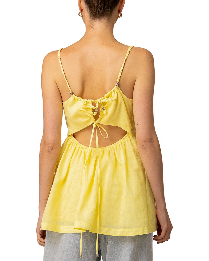 Line & Dot Calisto Linen-Blend Mini Dress