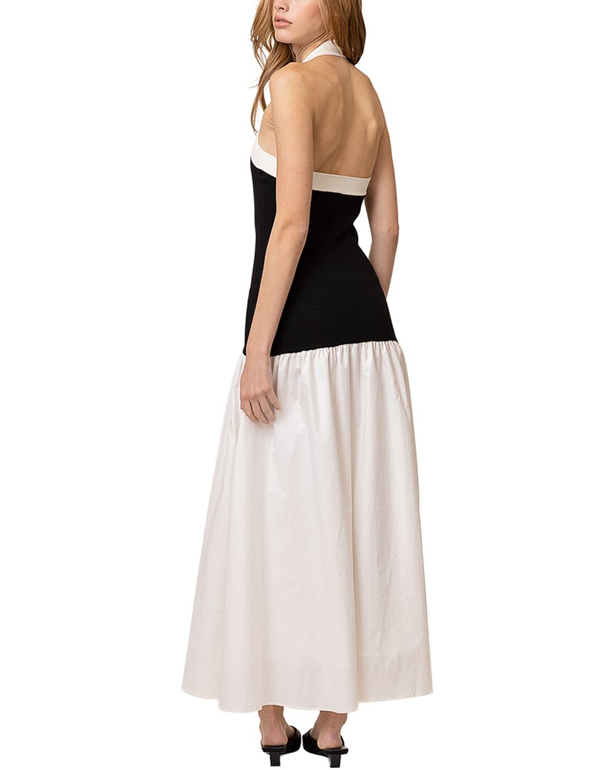 Line & Dot Kohl Mix-Media Maxi Dress
