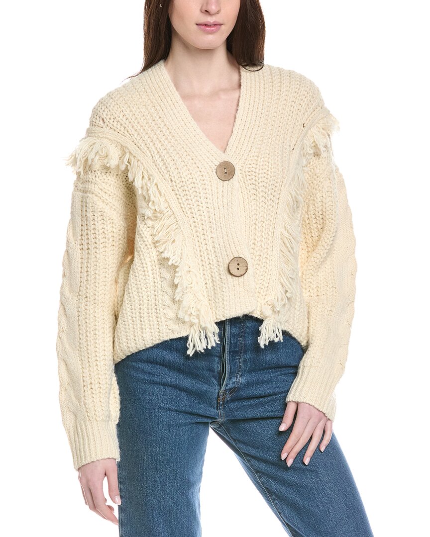 Line & Dot Sade Fringe Wool-Blend Cardigan