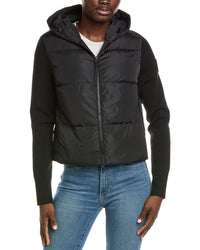 Canada Goose Hybridge Wide Quilt Knit Wool Hoodie