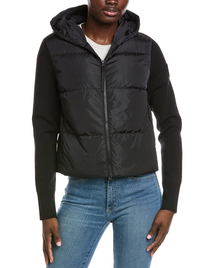 Canada Goose Hybridge Wide Quilt Knit Wool Hoodie