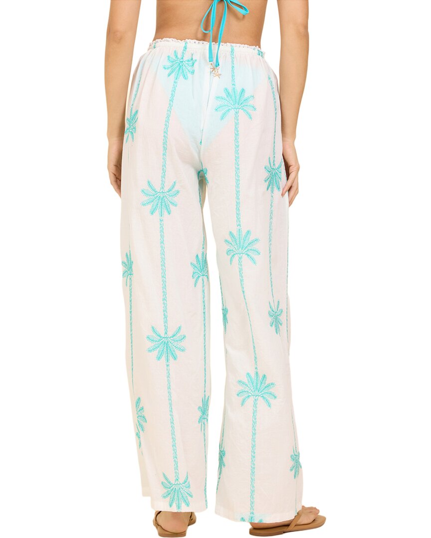 Surf Gypsy Striped Palm Embroidered Pant