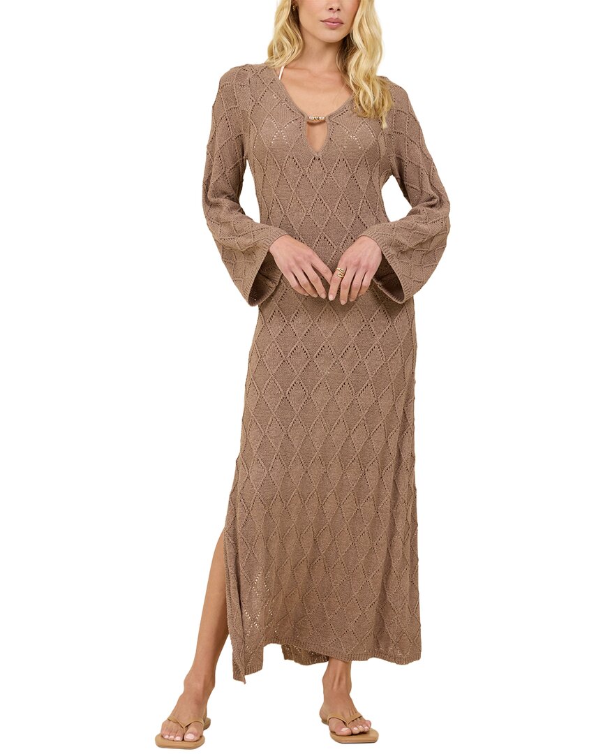 Surf Gypsy Plunge Diamond Knit Maxi Dress