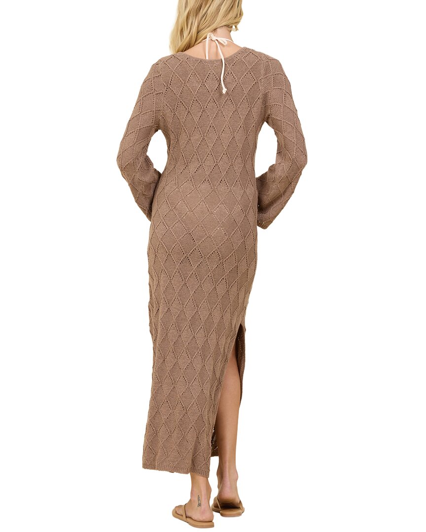 Surf Gypsy Plunge Diamond Knit Maxi Dress