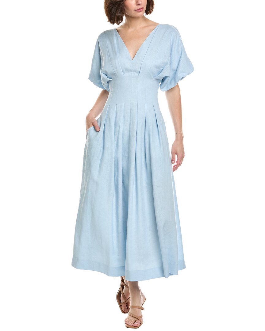 Nicholas Nicholas Vicky Linen-Blend Midi Dress