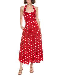 Nicholas Nicholas Seraphina Linen-Blend Halter Dress