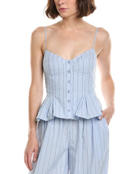 Nicholas Nicholas Staci Spaghetti Strap Peplum Top