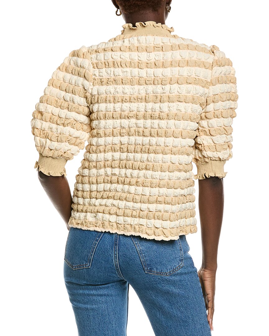 English Factory Textured Mock Neck Blouse