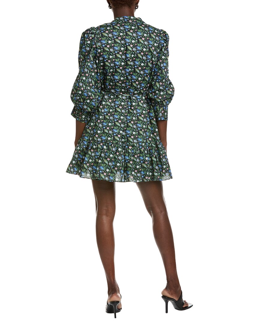 English Factory Floral Print Pintuck Smocked Mini Dress