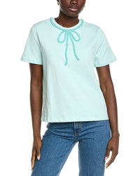 English Factory Beaded Bow T-Shirt
