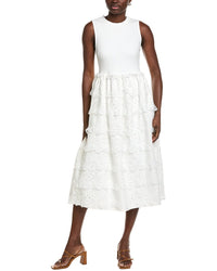 English Factory Mixed Media Midi Dress