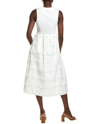 English Factory Mixed Media Midi Dress