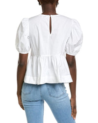 English Factory Heart Peplum Top