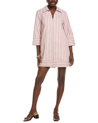 English Factory Stripe Collared Mini Dress