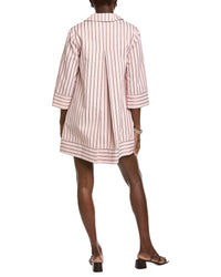 English Factory Stripe Collared Mini Dress