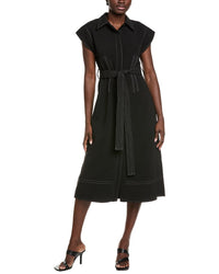 English Factory Contrast Stitch Shirtdress
