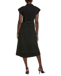 English Factory Contrast Stitch Shirtdress