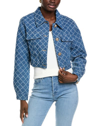 Endless Rose Distressed Cropped Denim Jacket