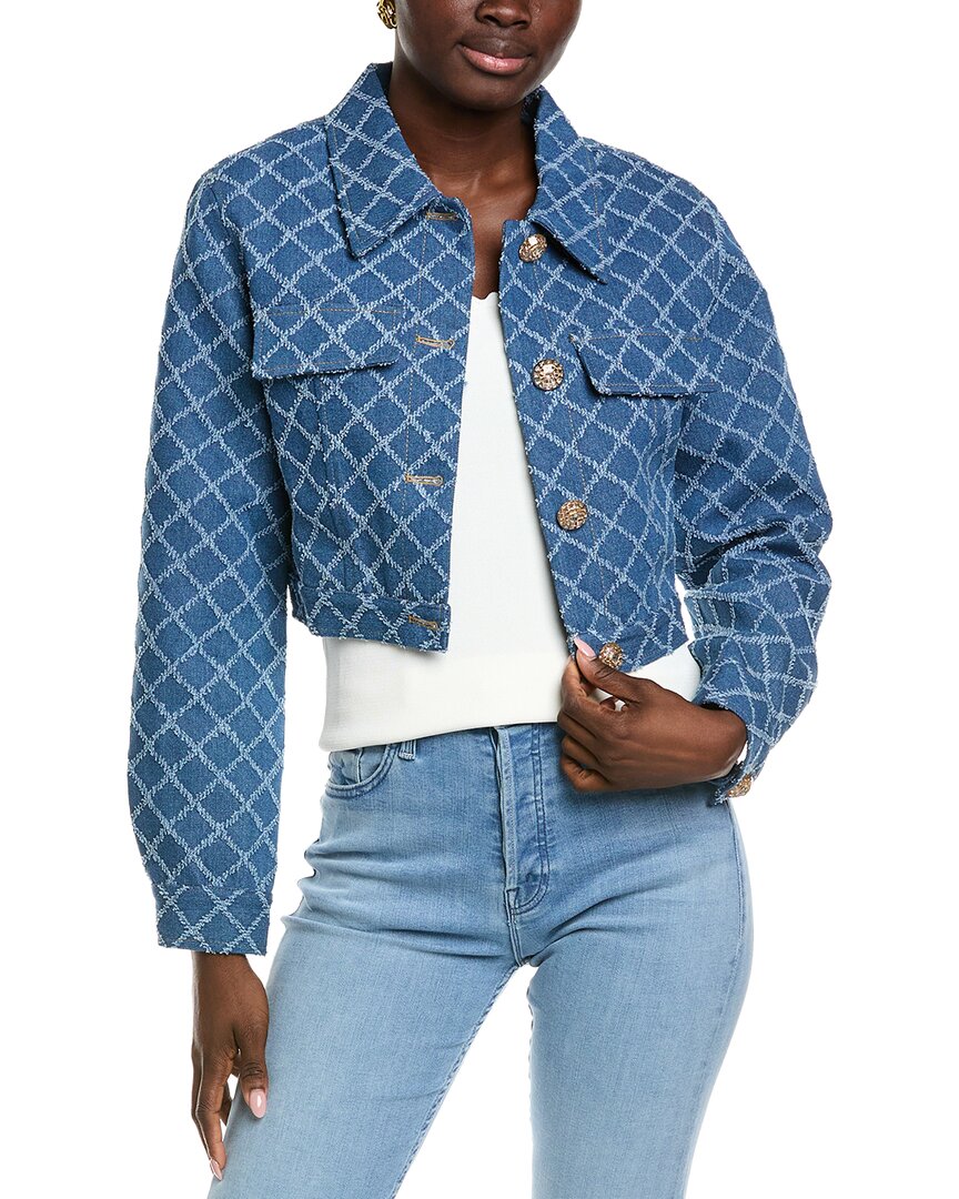 Endless Rose Distressed Cropped Denim Jacket
